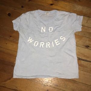 “No Worries” Light Blue T-Shirt